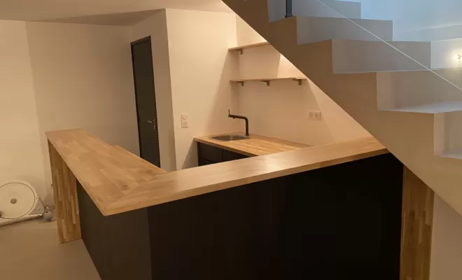 Cuisine en bois sur mesure, Vence, Cocon d’Ébène